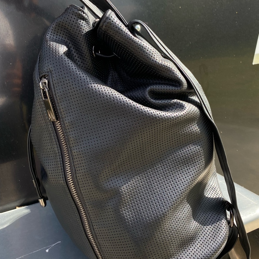 Neiman Marcus Leather Backpack | Black - Picture 6 of 8
